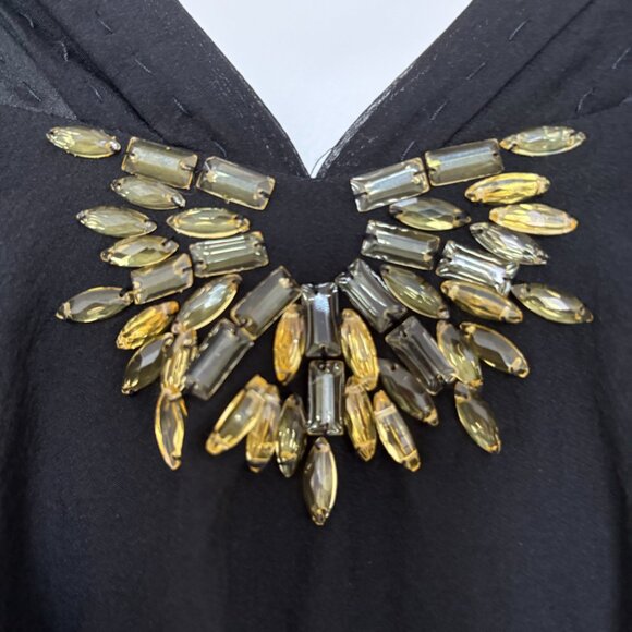 REBECCA TAYLOR BEADED SILK DRESS SZ - Picture 2 of 6